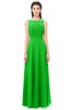 ColsBM Emery Jasmine Green Bridesmaid Dresses Bateau A-line Floor Length Simple Zip up Sash