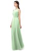 ColsBM Emery Light Green Bridesmaid Dresses Bateau A-line Floor Length Simple Zip up Sash
