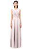 ColsBM Emery Light Pink Bridesmaid Dresses Bateau A-line Floor Length Simple Zip up Sash