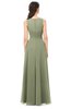 ColsBM Emery Moss Green Bridesmaid Dresses Bateau A-line Floor Length Simple Zip up Sash