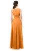 ColsBM Emery Orange Bridesmaid Dresses Bateau A-line Floor Length Simple Zip up Sash