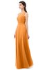 ColsBM Emery Orange Bridesmaid Dresses Bateau A-line Floor Length Simple Zip up Sash