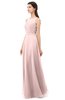 ColsBM Emery Pastel Pink Bridesmaid Dresses Bateau A-line Floor Length Simple Zip up Sash