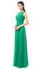 ColsBM Emery Pepper Green Bridesmaid Dresses Bateau A-line Floor Length Simple Zip up Sash