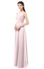 ColsBM Emery Petal Pink Bridesmaid Dresses Bateau A-line Floor Length Simple Zip up Sash