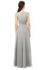 ColsBM Emery Platinum Bridesmaid Dresses Bateau A-line Floor Length Simple Zip up Sash