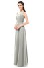 ColsBM Emery Platinum Bridesmaid Dresses Bateau A-line Floor Length Simple Zip up Sash