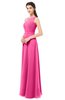 ColsBM Emery Rose Pink Bridesmaid Dresses Bateau A-line Floor Length Simple Zip up Sash