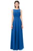 ColsBM Emery Royal Blue Bridesmaid Dresses Bateau A-line Floor Length Simple Zip up Sash