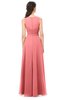 ColsBM Emery Shell Pink Bridesmaid Dresses Bateau A-line Floor Length Simple Zip up Sash