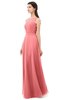 ColsBM Emery Shell Pink Bridesmaid Dresses Bateau A-line Floor Length Simple Zip up Sash