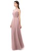 ColsBM Emery Silver Pink Bridesmaid Dresses Bateau A-line Floor Length Simple Zip up Sash