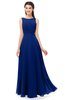 ColsBM Emery Sodalite Blue Bridesmaid Dresses Bateau A-line Floor Length Simple Zip up Sash