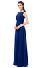 ColsBM Emery Sodalite Blue Bridesmaid Dresses Bateau A-line Floor Length Simple Zip up Sash