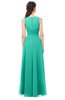 ColsBM Emery Viridian Green Bridesmaid Dresses Bateau A-line Floor Length Simple Zip up Sash