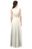 ColsBM Emery Whisper White Bridesmaid Dresses Bateau A-line Floor Length Simple Zip up Sash