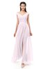 ColsBM Ariel Blush Bridesmaid Dresses A-line Short Sleeve Off The Shoulder Sash Sexy Floor Length