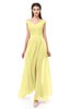 ColsBM Ariel Daffodil Bridesmaid Dresses A-line Short Sleeve Off The Shoulder Sash Sexy Floor Length
