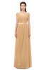 ColsBM Ariel Desert Mist Bridesmaid Dresses A-line Short Sleeve Off The Shoulder Sash Sexy Floor Length