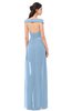 ColsBM Ariel Dusty Blue Bridesmaid Dresses A-line Short Sleeve Off The Shoulder Sash Sexy Floor Length