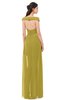 ColsBM Ariel Golden Olive Bridesmaid Dresses A-line Short Sleeve Off The Shoulder Sash Sexy Floor Length