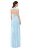 ColsBM Ariel Ice Blue Bridesmaid Dresses A-line Short Sleeve Off The Shoulder Sash Sexy Floor Length
