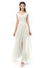 ColsBM Ariel Ivory Bridesmaid Dresses A-line Short Sleeve Off The Shoulder Sash Sexy Floor Length