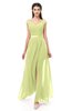 ColsBM Ariel Lime Sherbet Bridesmaid Dresses A-line Short Sleeve Off The Shoulder Sash Sexy Floor Length