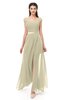 ColsBM Ariel Putty Bridesmaid Dresses A-line Short Sleeve Off The Shoulder Sash Sexy Floor Length