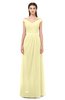 ColsBM Ariel Soft Yellow Bridesmaid Dresses A-line Short Sleeve Off The Shoulder Sash Sexy Floor Length