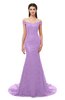 ColsBM Reese Begonia Bridesmaid Dresses Zip up Mermaid Sexy Off The Shoulder Lace Chapel Train