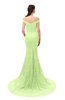 ColsBM Reese Lime Green Bridesmaid Dresses Zip up Mermaid Sexy Off The Shoulder Lace Chapel Train