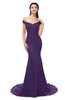 ColsBM Reese Violet Bridesmaid Dresses Zip up Mermaid Sexy Off The Shoulder Lace Chapel Train