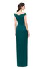ColsBM Maryam Blue Green Bridesmaid Dresses Mature Sheath Off The Shoulder Floor Length Half Backless Split-Front