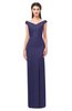 ColsBM Maryam Blue Ribbon Bridesmaid Dresses Mature Sheath Off The Shoulder Floor Length Half Backless Split-Front