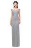 ColsBM Maryam Cloud Gray Bridesmaid Dresses Mature Sheath Off The Shoulder Floor Length Half Backless Split-Front