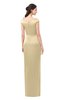 ColsBM Maryam Cornhusk Bridesmaid Dresses Mature Sheath Off The Shoulder Floor Length Half Backless Split-Front