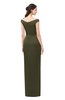 ColsBM Maryam Dark Olive Bridesmaid Dresses Mature Sheath Off The Shoulder Floor Length Half Backless Split-Front
