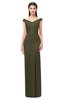 ColsBM Maryam Dark Olive Bridesmaid Dresses Mature Sheath Off The Shoulder Floor Length Half Backless Split-Front
