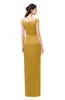 ColsBM Maryam Gold Bridesmaid Dresses Mature Sheath Off The Shoulder Floor Length Half Backless Split-Front