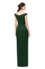 ColsBM Maryam Hunter Green Bridesmaid Dresses Mature Sheath Off The Shoulder Floor Length Half Backless Split-Front