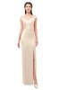 ColsBM Maryam Linen Bridesmaid Dresses Mature Sheath Off The Shoulder Floor Length Half Backless Split-Front