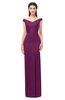 ColsBM Maryam Magenta Purple Bridesmaid Dresses Mature Sheath Off The Shoulder Floor Length Half Backless Split-Front