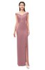 ColsBM Maryam Nectar Pink Bridesmaid Dresses Mature Sheath Off The Shoulder Floor Length Half Backless Split-Front