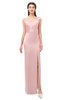 ColsBM Maryam Pastel Pink Bridesmaid Dresses Mature Sheath Off The Shoulder Floor Length Half Backless Split-Front
