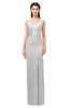 ColsBM Maryam Rainy Grey Bridesmaid Dresses Mature Sheath Off The Shoulder Floor Length Half Backless Split-Front