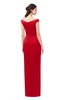 ColsBM Maryam Red Bridesmaid Dresses Mature Sheath Off The Shoulder Floor Length Half Backless Split-Front