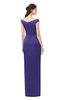 ColsBM Maryam Royal Purple Bridesmaid Dresses Mature Sheath Off The Shoulder Floor Length Half Backless Split-Front