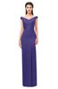 ColsBM Maryam Royal Purple Bridesmaid Dresses Mature Sheath Off The Shoulder Floor Length Half Backless Split-Front