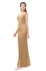 ColsBM Maryam Sand Bridesmaid Dresses Mature Sheath Off The Shoulder Floor Length Half Backless Split-Front
